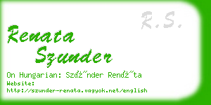 renata szunder business card
